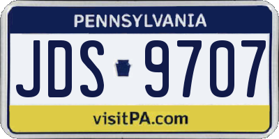 PA license plate JDS9707