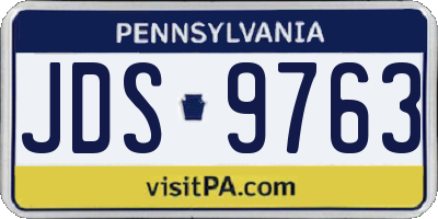 PA license plate JDS9763