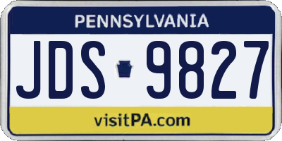PA license plate JDS9827