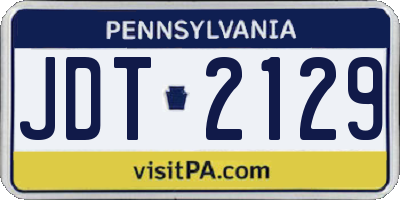 PA license plate JDT2129