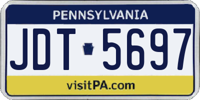 PA license plate JDT5697