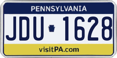 PA license plate JDU1628