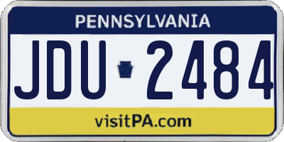 PA license plate JDU2484