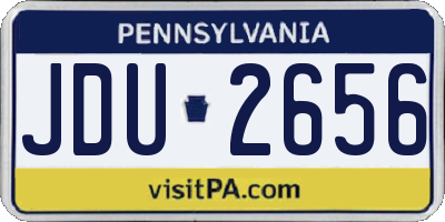 PA license plate JDU2656