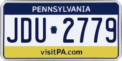 PA license plate JDU2779