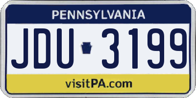 PA license plate JDU3199