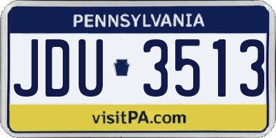 PA license plate JDU3513
