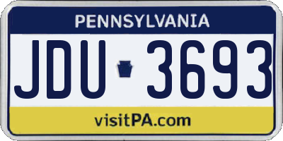 PA license plate JDU3693