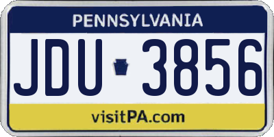PA license plate JDU3856