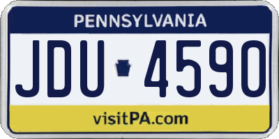 PA license plate JDU4590