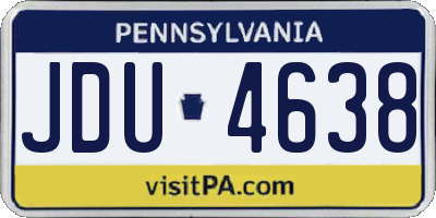 PA license plate JDU4638