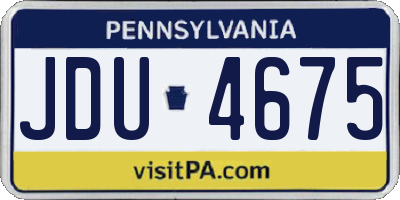 PA license plate JDU4675