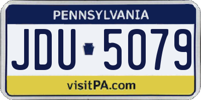 PA license plate JDU5079