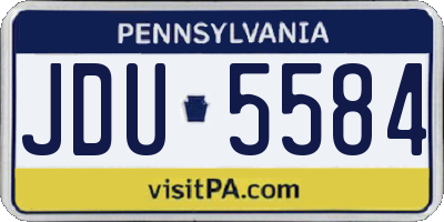 PA license plate JDU5584