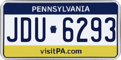 PA license plate JDU6293