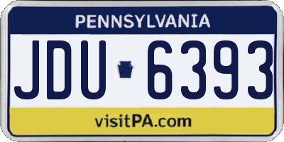 PA license plate JDU6393