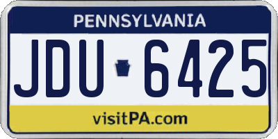 PA license plate JDU6425