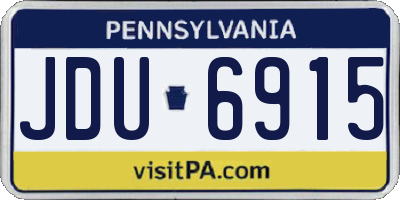 PA license plate JDU6915