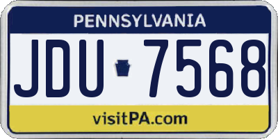PA license plate JDU7568