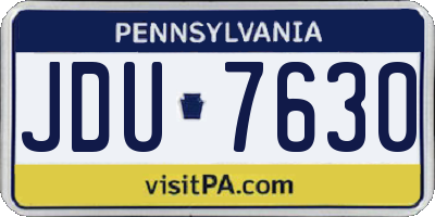 PA license plate JDU7630