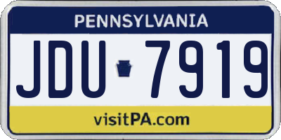 PA license plate JDU7919