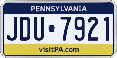 PA license plate JDU7921