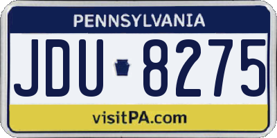 PA license plate JDU8275
