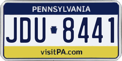 PA license plate JDU8441