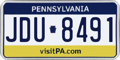 PA license plate JDU8491