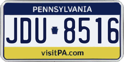 PA license plate JDU8516