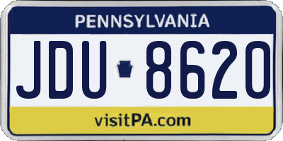 PA license plate JDU8620