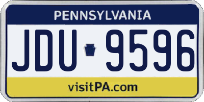 PA license plate JDU9596
