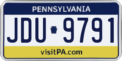 PA license plate JDU9791