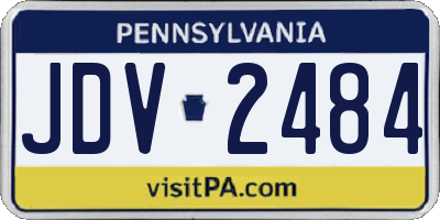 PA license plate JDV2484