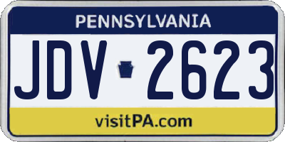 PA license plate JDV2623