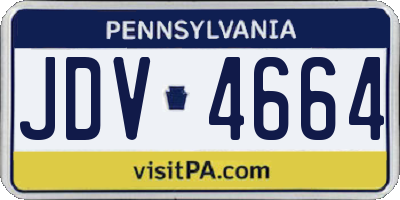 PA license plate JDV4664