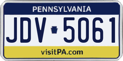 PA license plate JDV5061