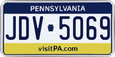 PA license plate JDV5069