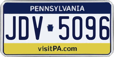 PA license plate JDV5096