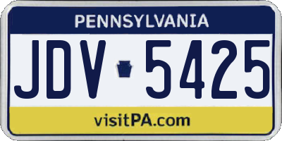 PA license plate JDV5425