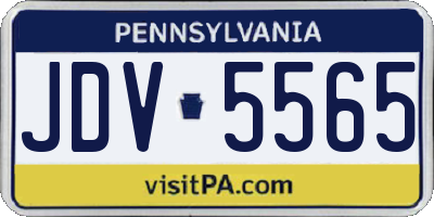 PA license plate JDV5565