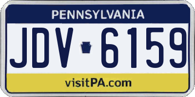 PA license plate JDV6159