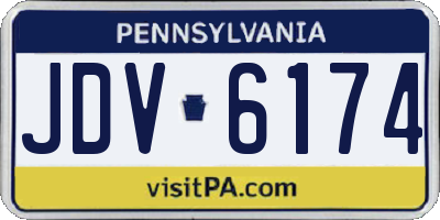 PA license plate JDV6174