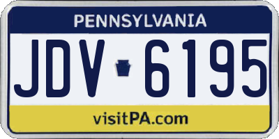 PA license plate JDV6195