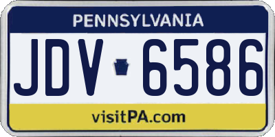PA license plate JDV6586