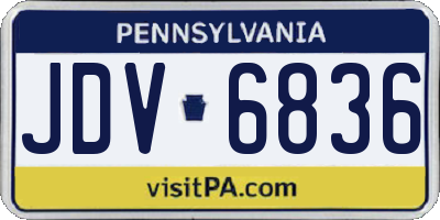 PA license plate JDV6836