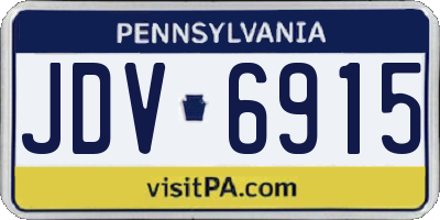 PA license plate JDV6915