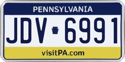 PA license plate JDV6991