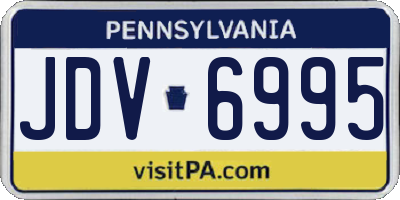 PA license plate JDV6995