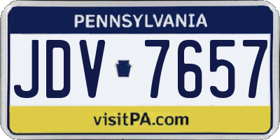 PA license plate JDV7657